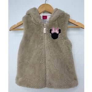 Licensed Disney Junior Size 5 Minnie Full Zip Hoodie Vest